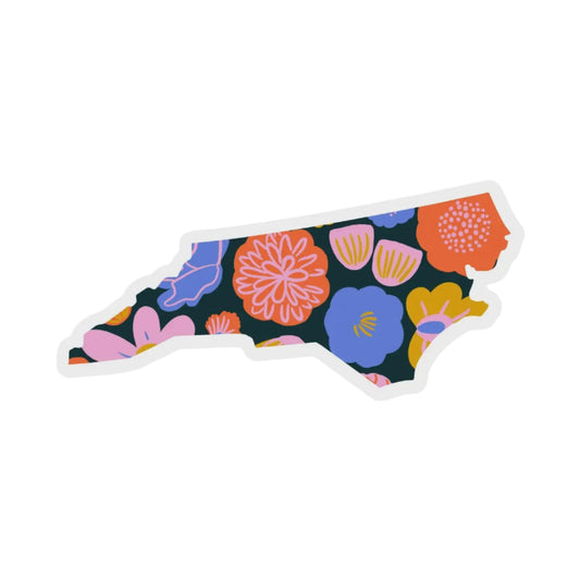 North Carolina Sticker - Colorful Flower