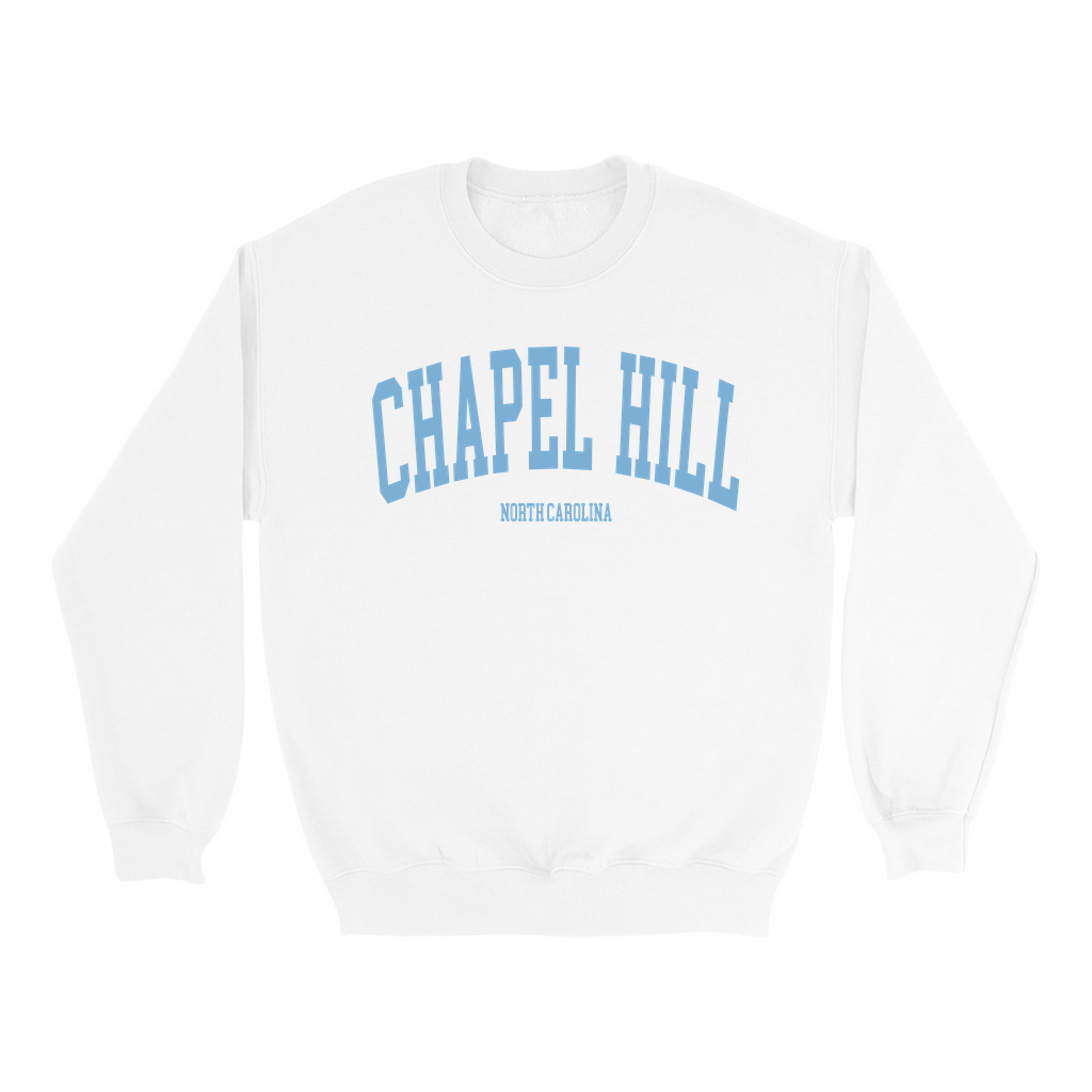 Chapel Hill North Carolina Classic White Adult Sweatshirt