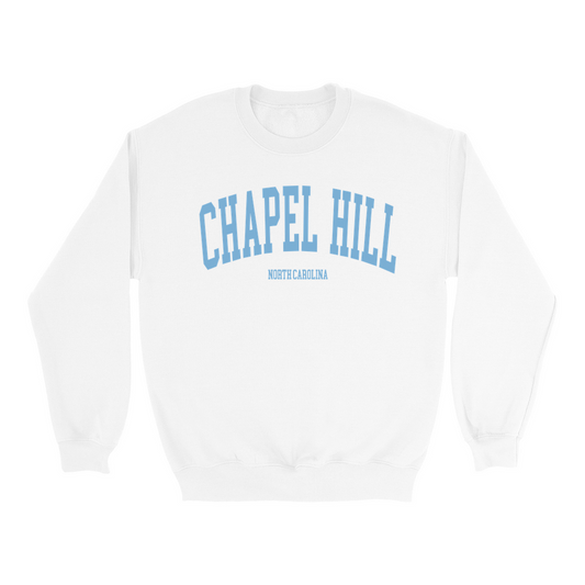 Chapel Hill North Carolina Classic White Adult Sweatshirt