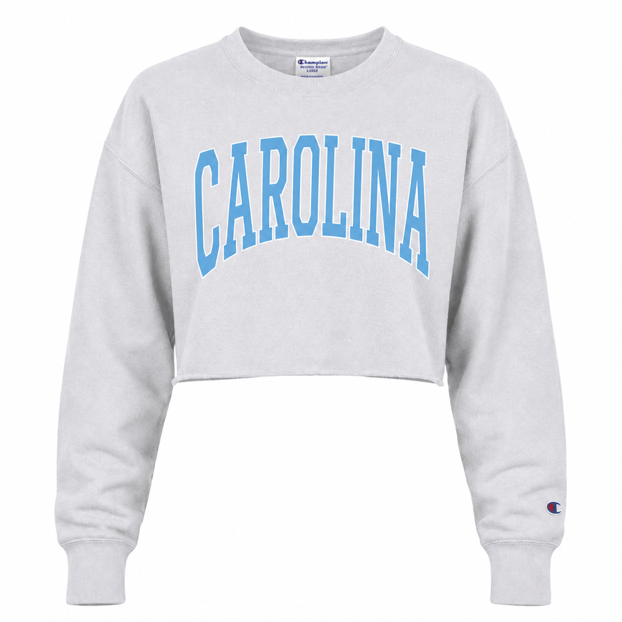Carolina Huge Vintage Arch Reverse Weave Cropped Sweatshirt