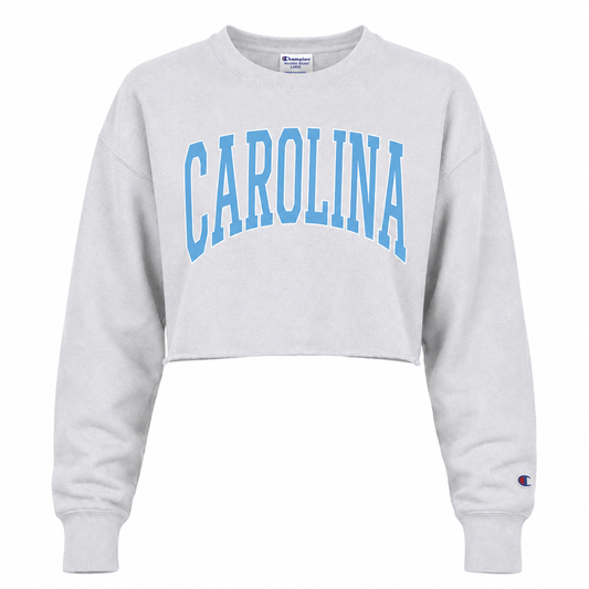 Carolina Huge Vintage Arch Reverse Weave Cropped Sweatshirt