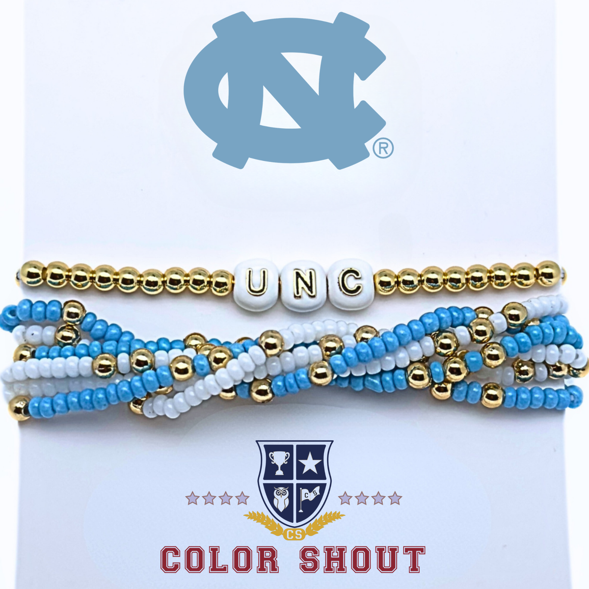 University of North Carolina 'Lucky 7' Bracelet Stack