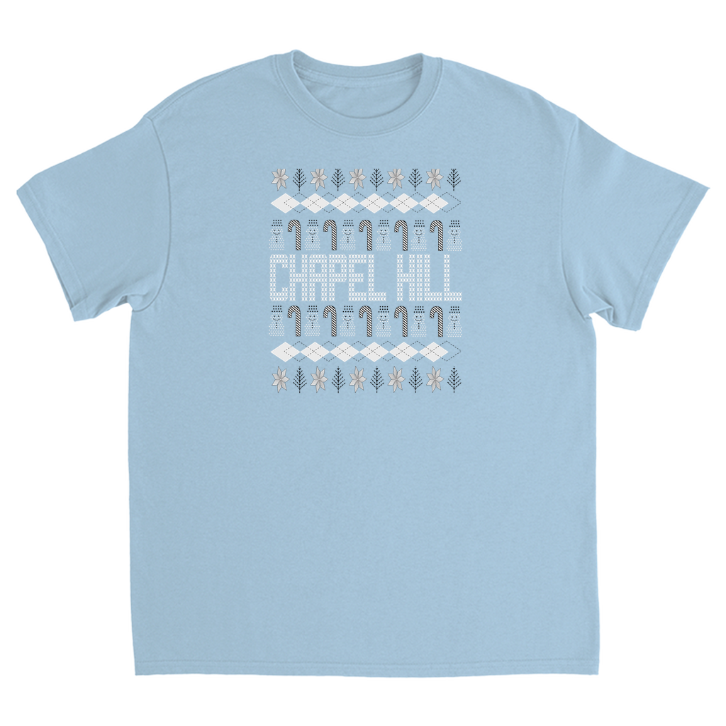 Chapel Hill Christmas Pattern Light Blue Kid's T-Shirt