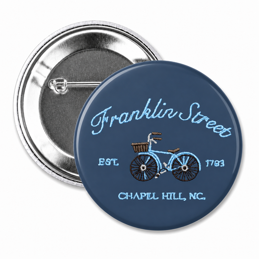 Franklin Street Bicycle Button Pin 2.25"