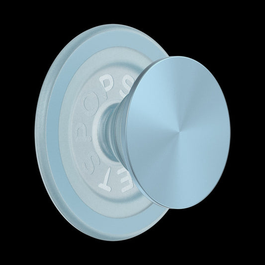 Light Blue Pop Socket with Magsafe Attachment Alumnium