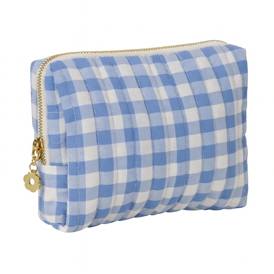 Carolina Blue  Gingham Cosmetic Case