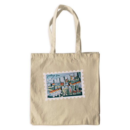 Chapel Hill North Carolina Stamp Canvas Tote Bag