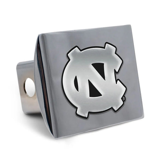 North Carolina Tar Heels Hitch Cover Silver Metal Emblem