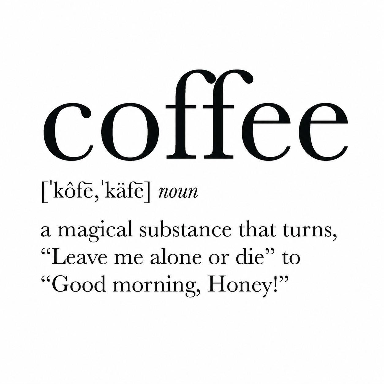 Coffee Definition Sticker