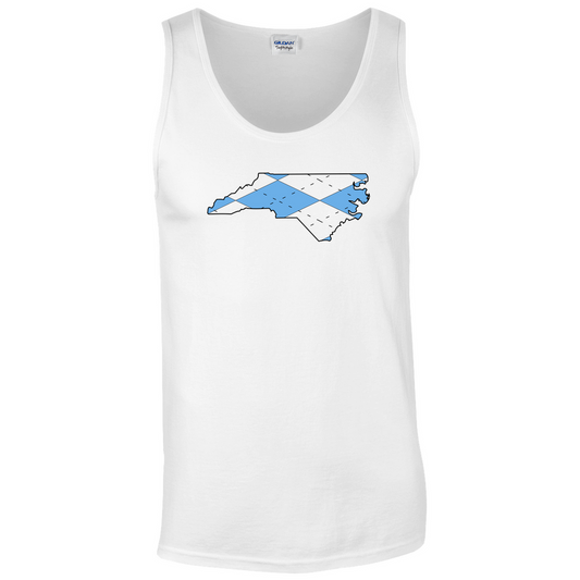 Carolina Blue and White Argyle North Carolina Tank Top