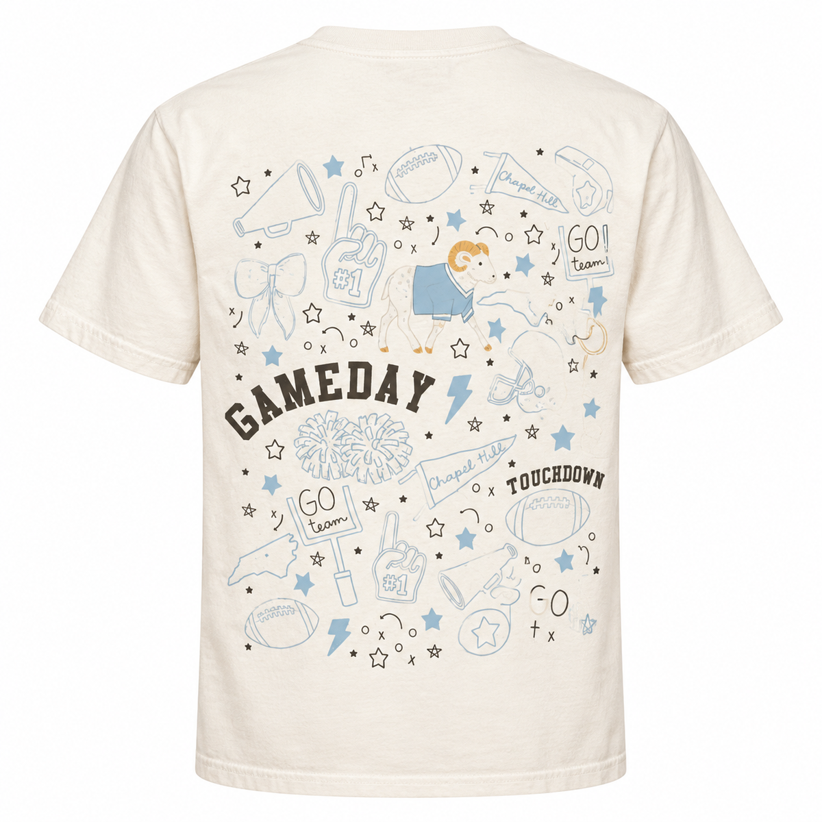 Chapel Hill Football Game Day Tee - Ivory