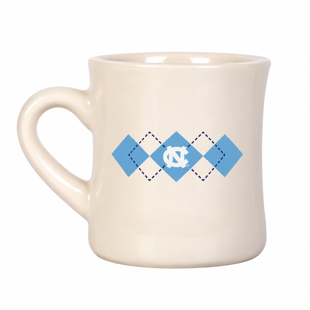 UNC Argyle Vintage Diner Coffee Mug 12 oz