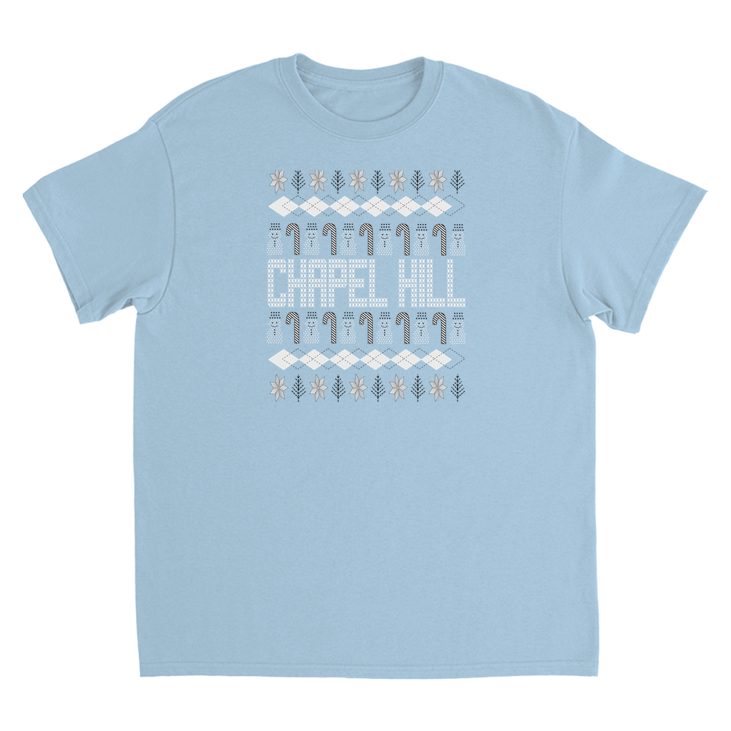 Chapel Hill Christmas Pattern Light Blue Kid's T-Shirt