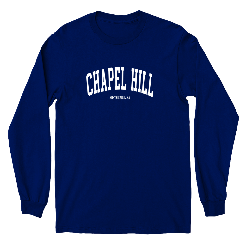 Chapel Hill North Carolina Classic Navy Kid's Long Sleeve Tee