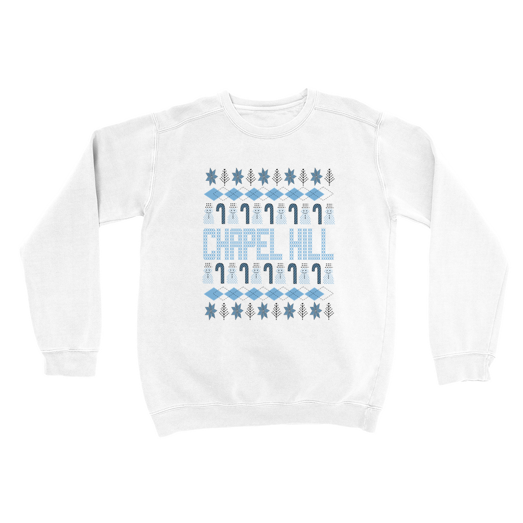 Chapel Hill Christmas Style White Comfort Colors Adult Sweatshirt