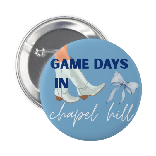 Game Day Bow and Boots Button Pin