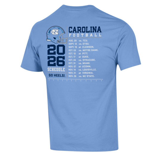 North Carolina Football Schedule T-Shirt for 2026