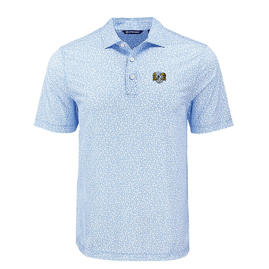 Vault Rameses Logo Cutter & Buck Pike Eco Flora Print Recycled Mens Polo
