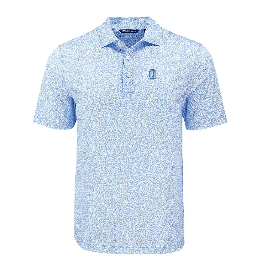 Old Well Logo Cutter & Buck Pike Eco Flora Print Recycled Mens Polo