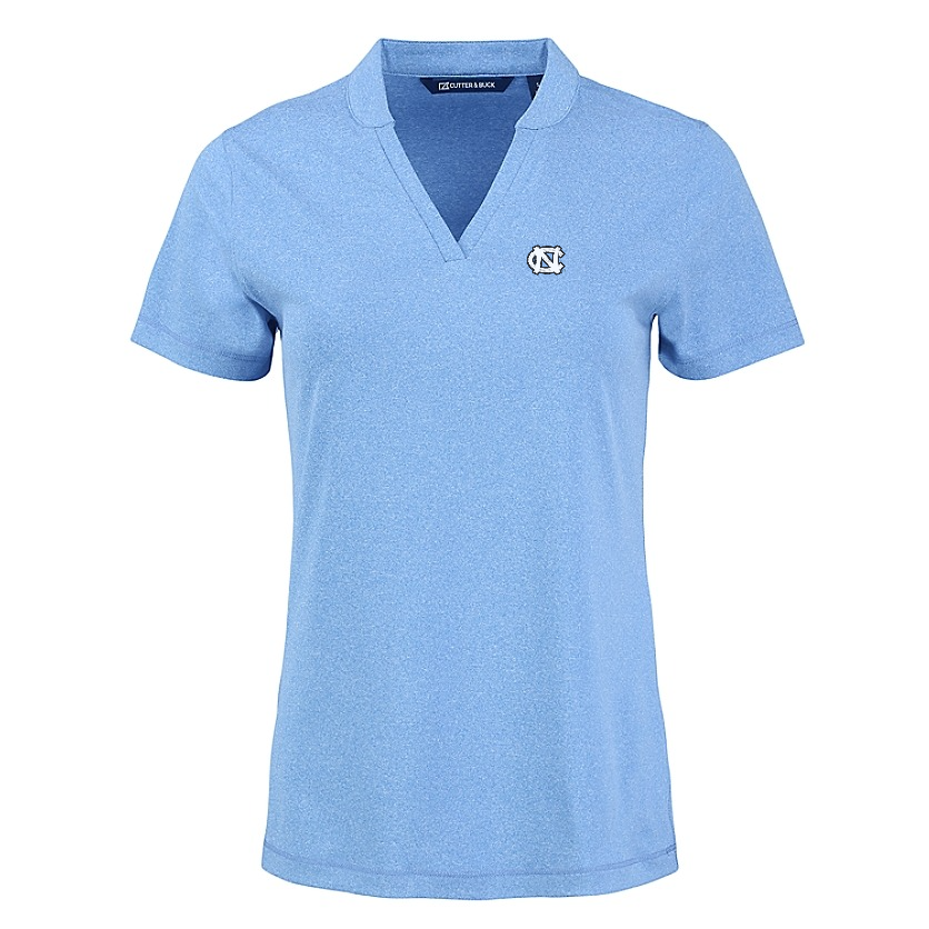 UNC Embroidered Logo Cutter & Buck Forge Eco Heathered Stretch Womens Blade Top