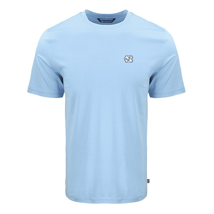 UNC Embroidered Logo Cutter & Buck Coastline Epic Comfort Recycled Mens Short Sleeve Tee