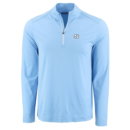 UNC Embroidered Logo Cutter & Buck Coastline Epic Comfort Recycled Mens Quarter Zip