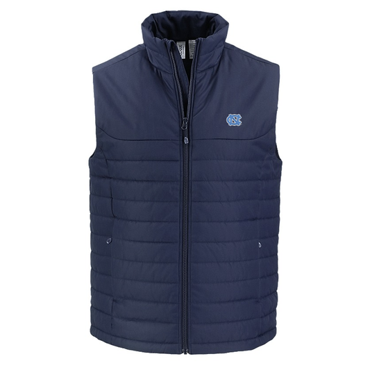 UNC Embroidered Logo Cutter & Buck Clique Elevation Eco Full Zip Mens Puffer Vest