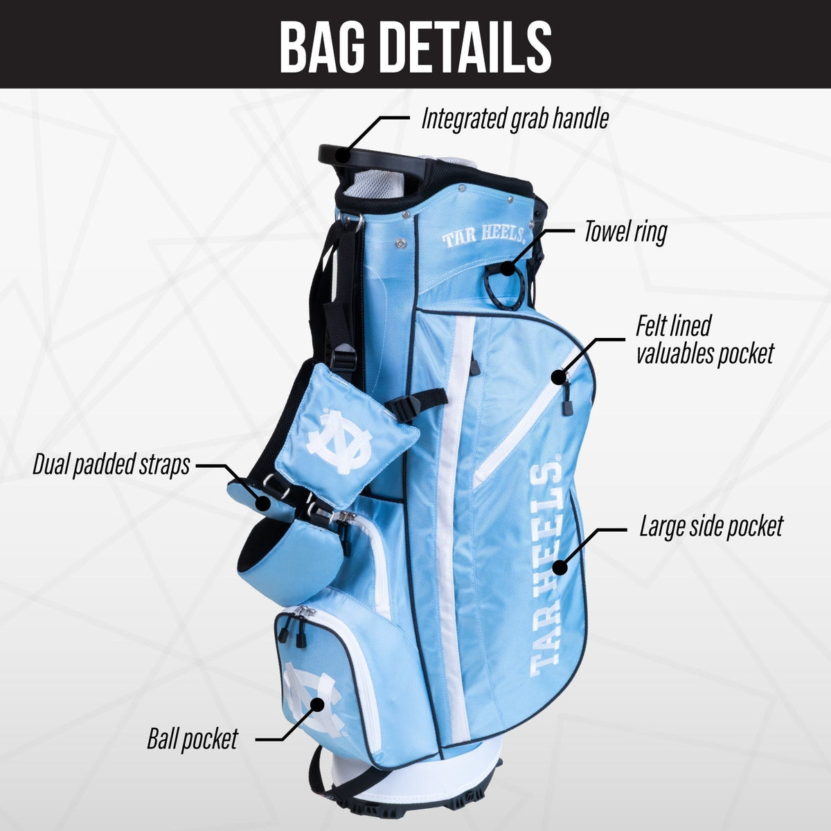 North Carolina Tar Heels Fairway Stand Bag