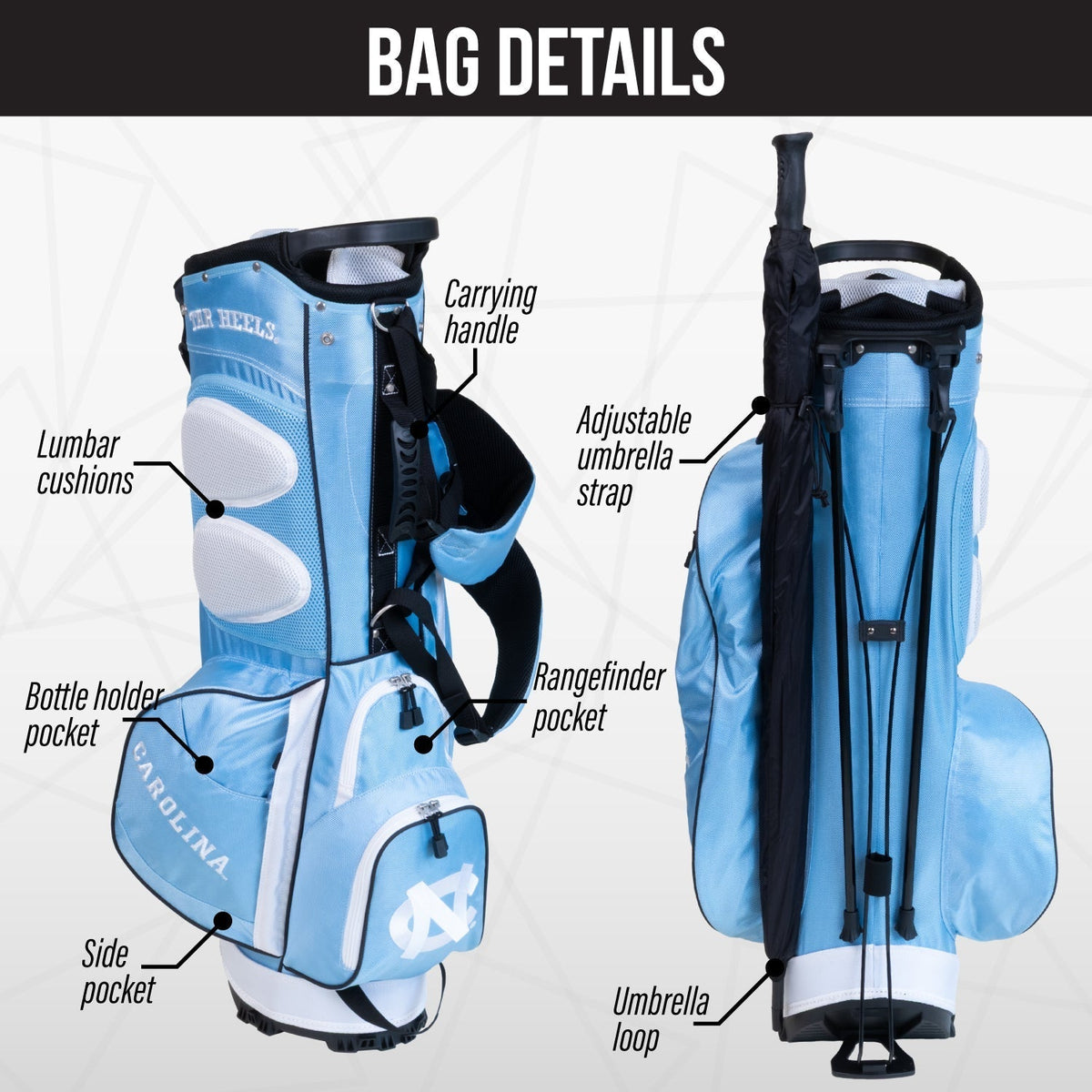 North Carolina Tar Heels Fairway Stand Bag