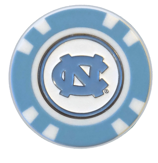 North Carolina Tar Heels Poker Chip Ball Marker - Main View - Club Rehab