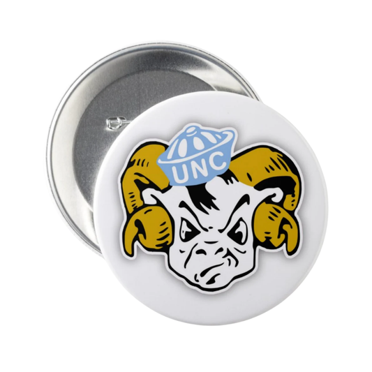 Vintage Yellow Horn Rameses Logo Button Pin