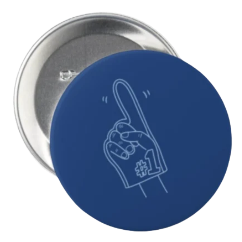 3 inch Finger Buttons Pin by Shrunken Head Brand - Main View - Shrunken Head