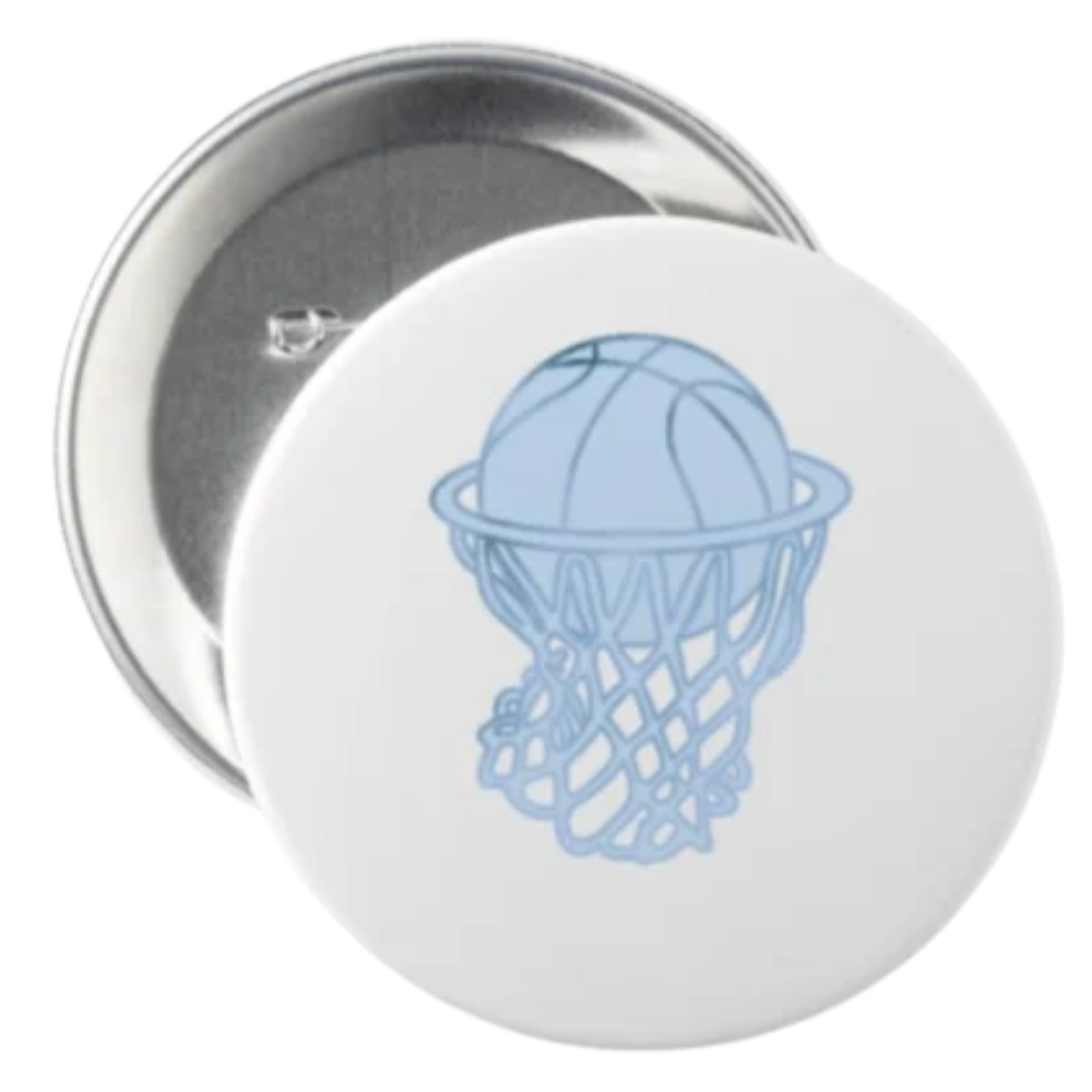 3 inch Net Buttons Pin by Shrunken Head Brand - Main View - Shrunken Head