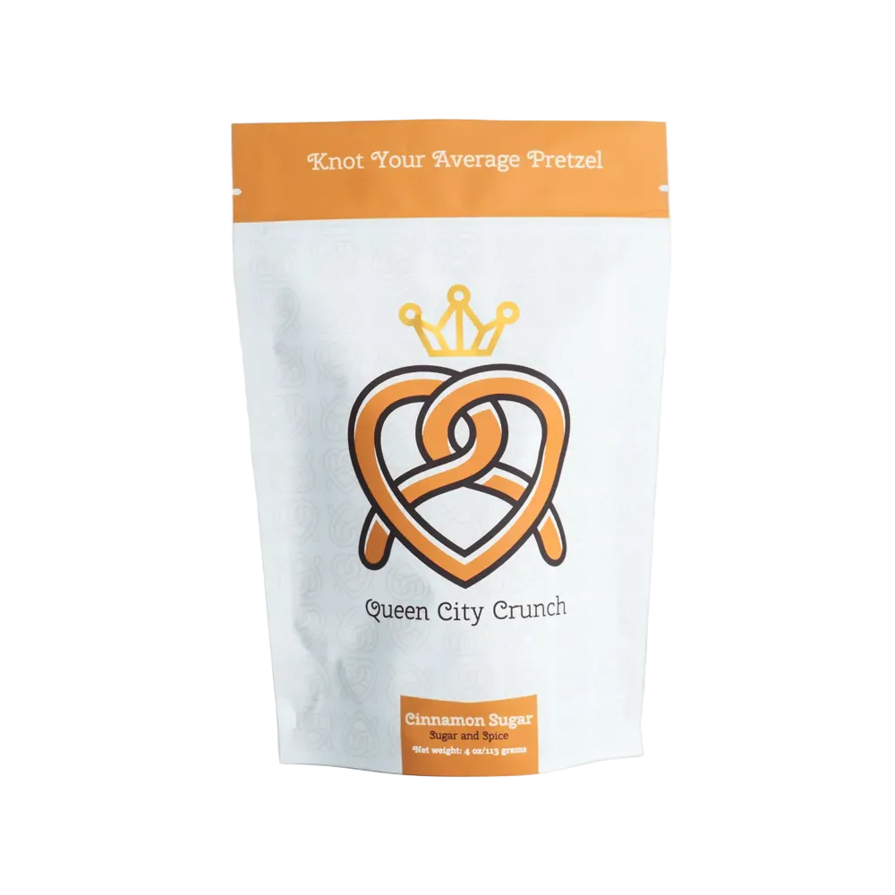 Cinnamon Sugar Pretzel Snack Bag by Queen City Crunch