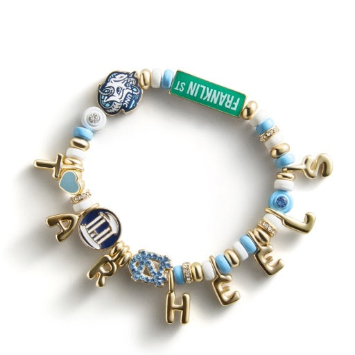 University of North Carolina Beaded Charm Bracelet