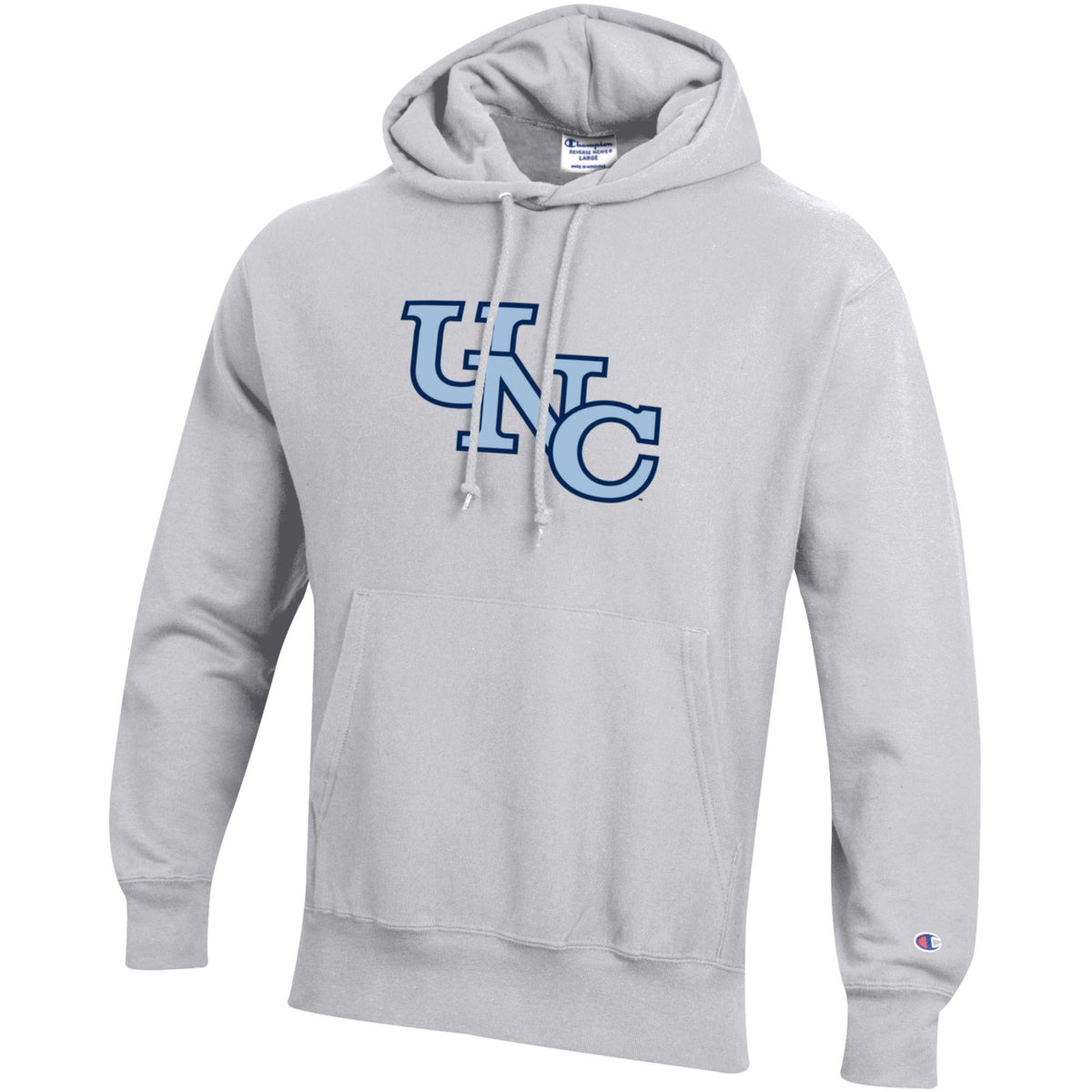 UNC Vintage Grey Hoodie Sweatshirt with Staircase Logo