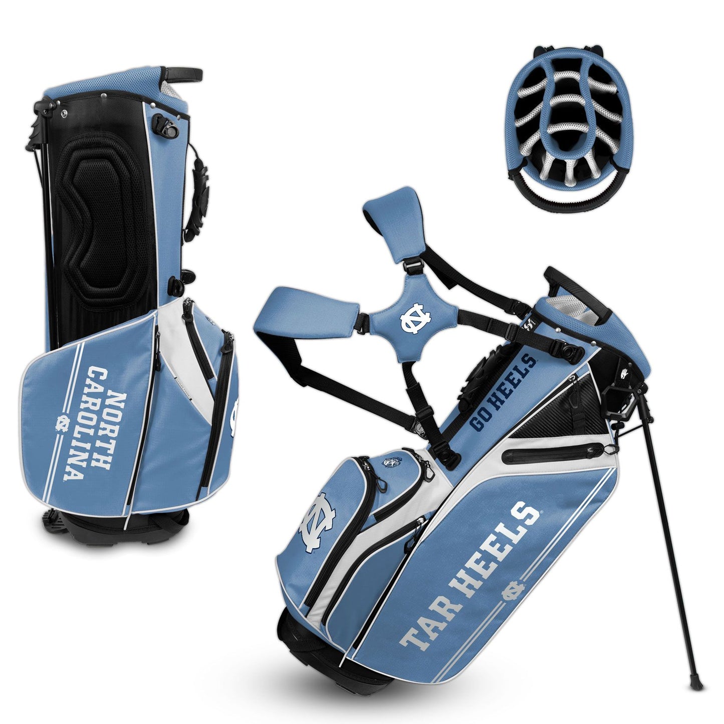 North Carolina Tar Heels Caddie Carry Hybrid Golf Bag