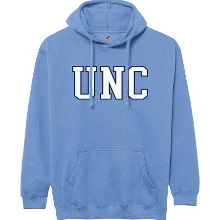 UNC Letters Adult Hoodie Sweatshirt in Carolina Blue