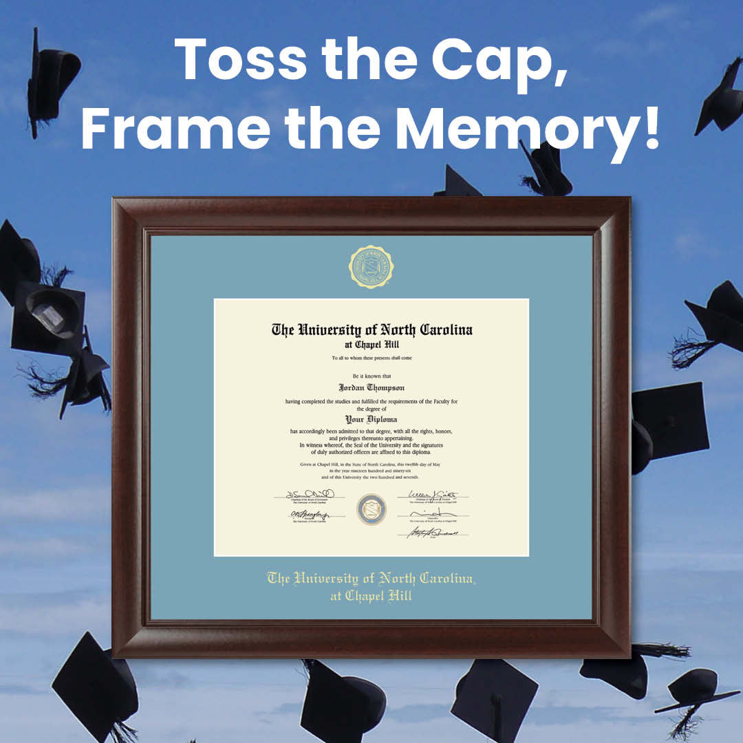 University of North Carolina Church Hill Classics Rainier UNC Diploma Frame