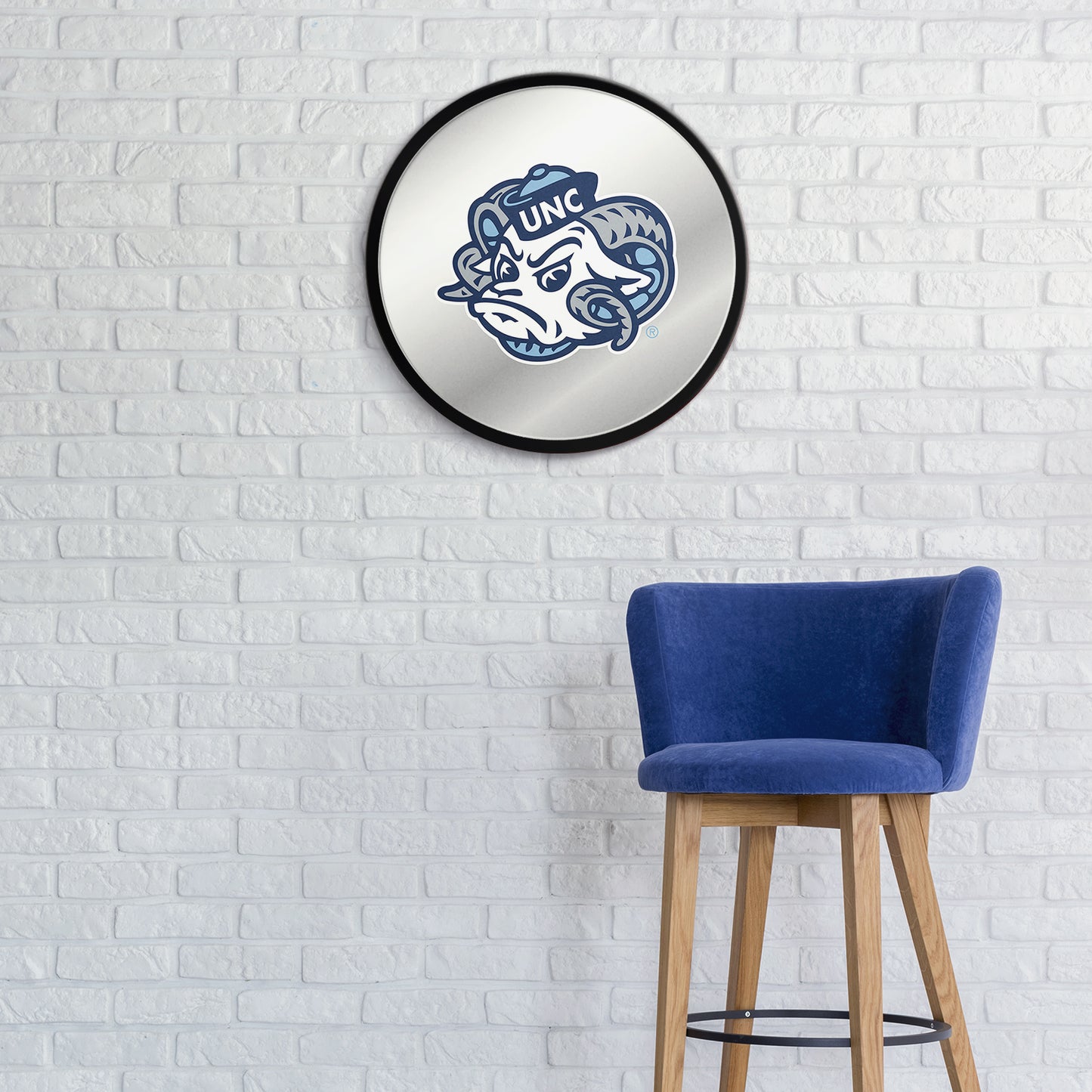 North Carolina Tar Heels: Mascot - Modern Disc Mirrored Wall Sign