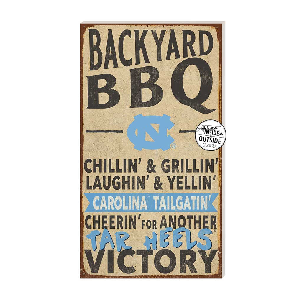 UNC Backyard BBQ Wall Decor Indoor Outdoor Sign