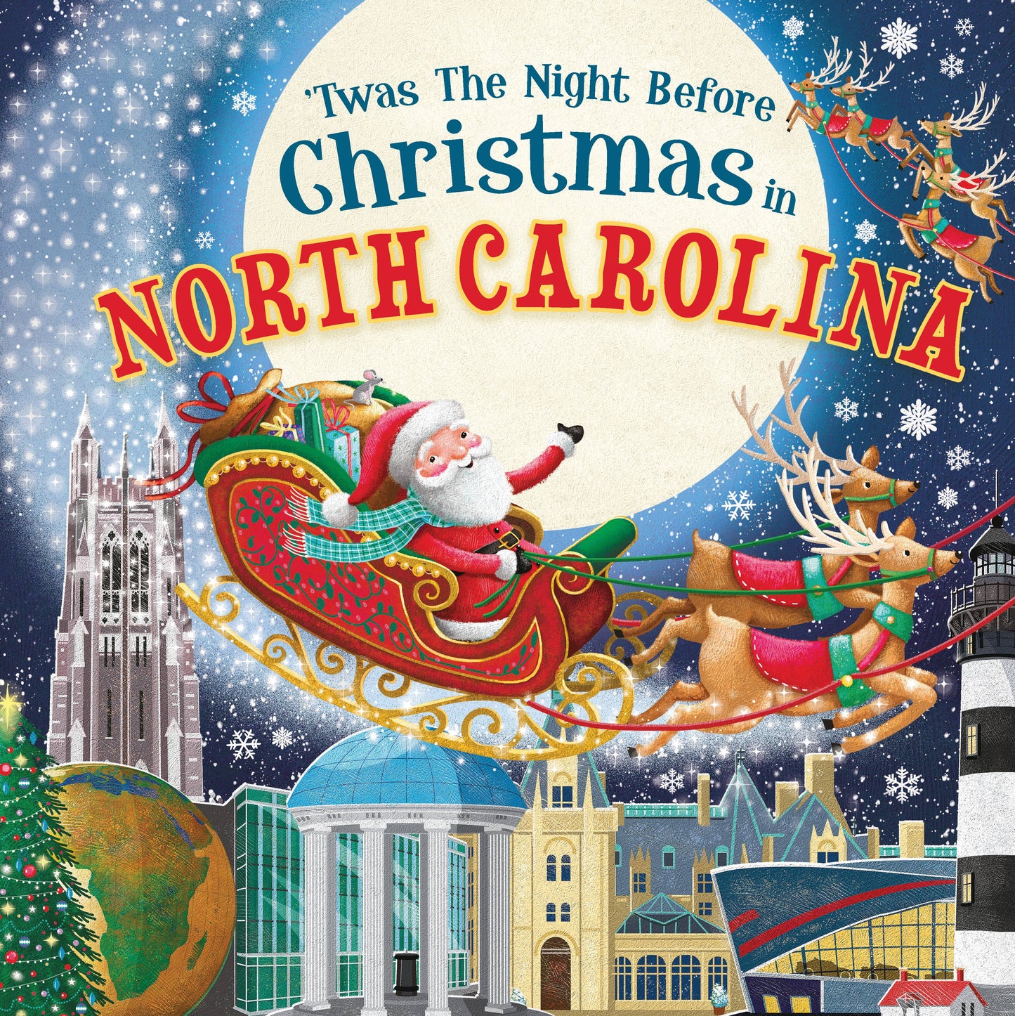 "Twas the Night Before Christmas in North Carolina" Hardcover Book