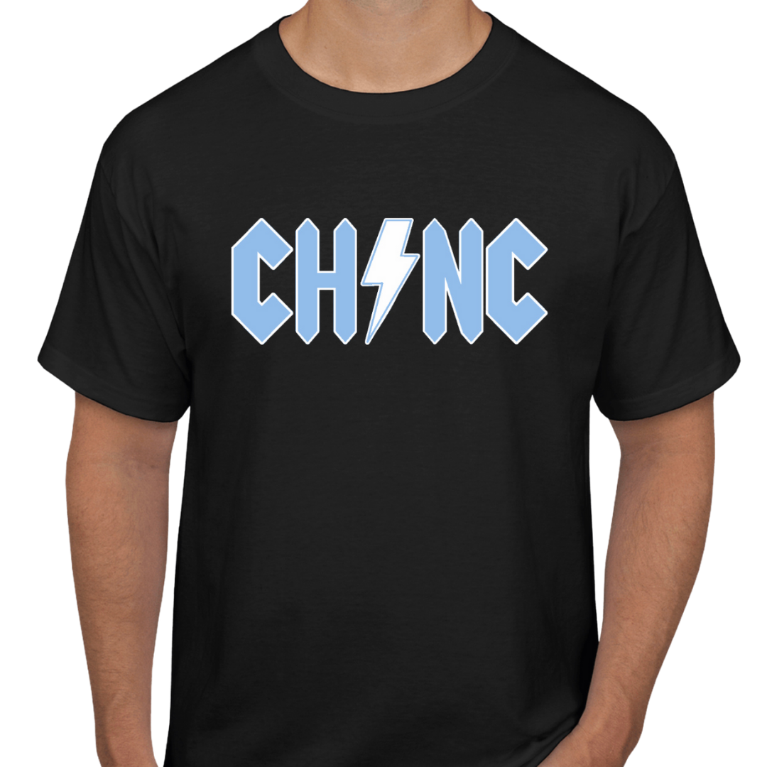Chapel Hill North Carolina T-Shirt in Black Rock Font