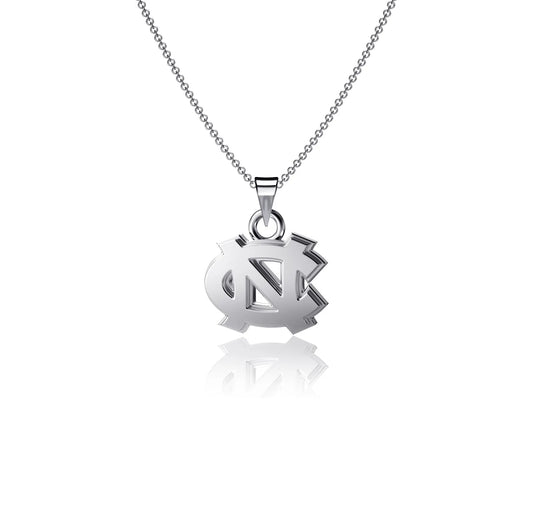 Carolina Tar Heels Interlock Sterling Silver Pendant Necklace by Dayna Designs
