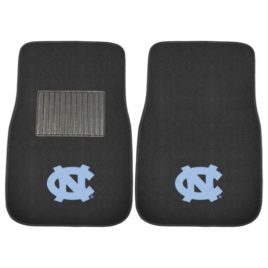 North Carolina Tar Heels 2-pc Embroidered Car Mat Set with NC Logo by Fanmats