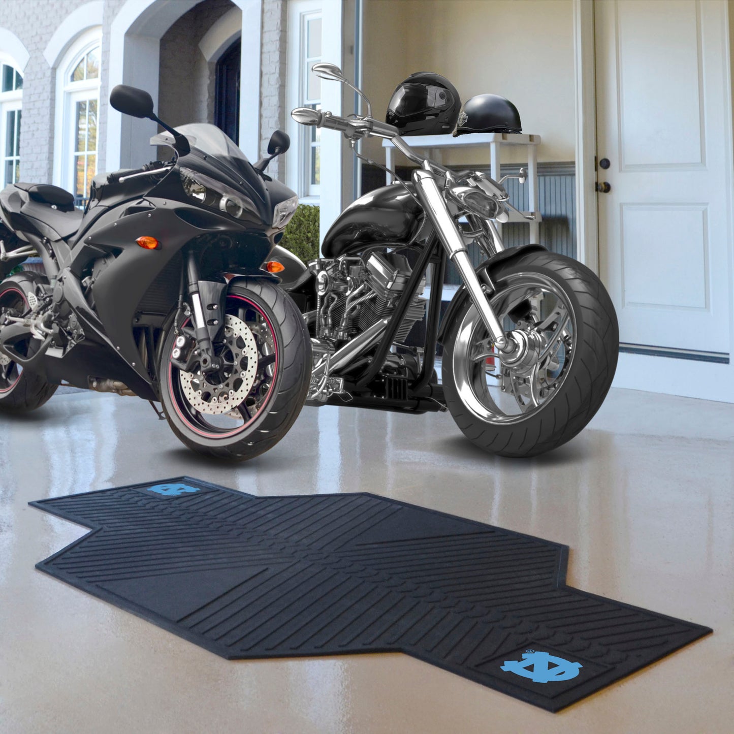 North Carolina Tar Heels Motorcycle Mat with NC Logo by Fanmats