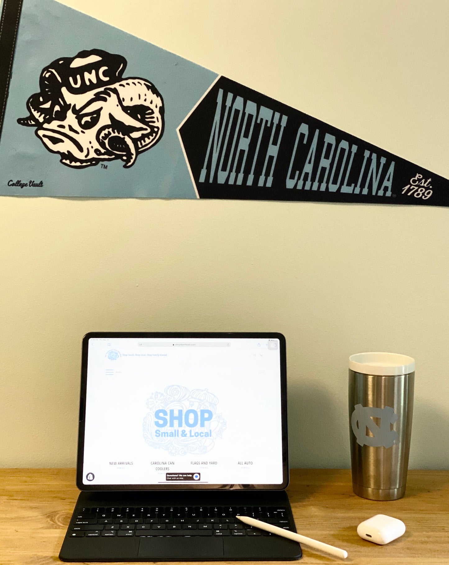 North Carolina Wincraft Premium Ram Pennant