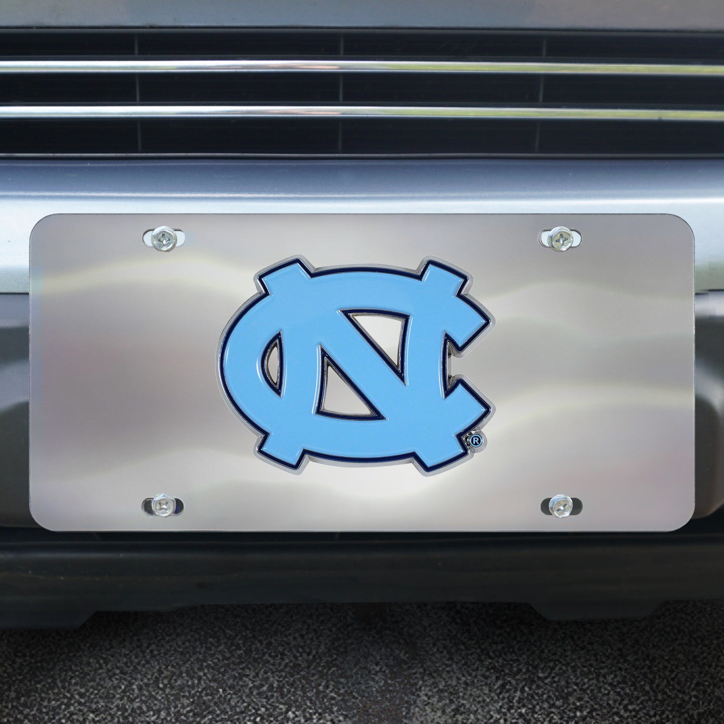 North Carolina Tar Heels 3D Chrome UNC License Plate