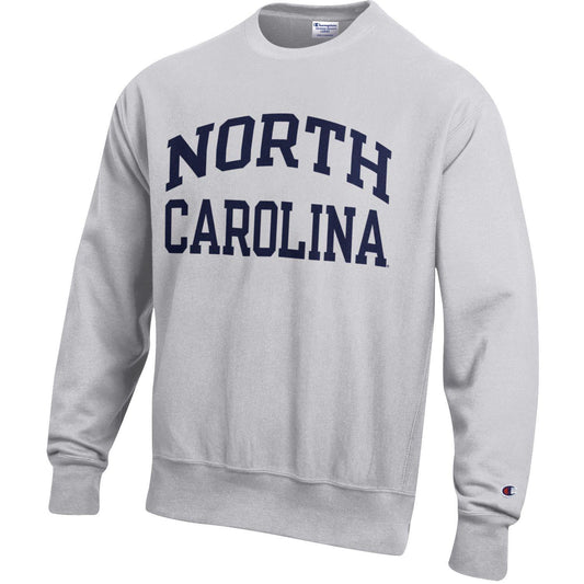 North Carolina Sweatshirt - Ash Grey Champion Reverse Weave
