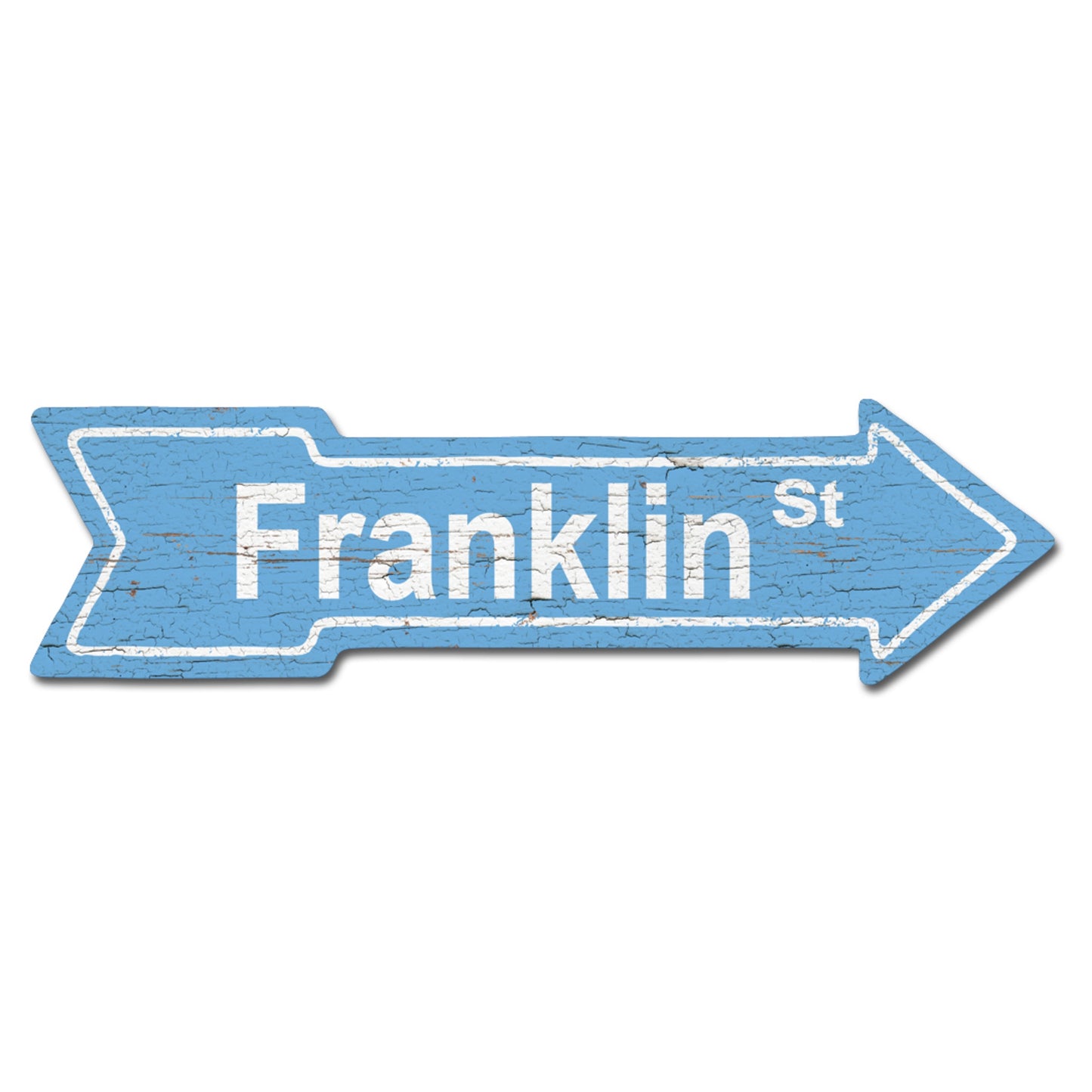 Carolina Blue Franklin Street Wooden Arrow Decor